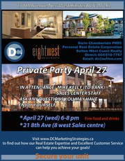 Brand-new,  no HST,  5% down,  private party April 27 