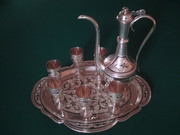 Russian Silver and Porcelain Handmade for Sale