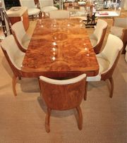 ART DECO TABLE AND CHAIRS
