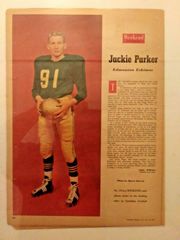 1957 Weekend Magazine Jackie Parker Edmonton Eskimos still attached to
