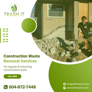 Get Professional Help for Construction Waste Removal.