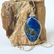 Natural gemstone pendants,  silver wire wrapped handmade iewelry